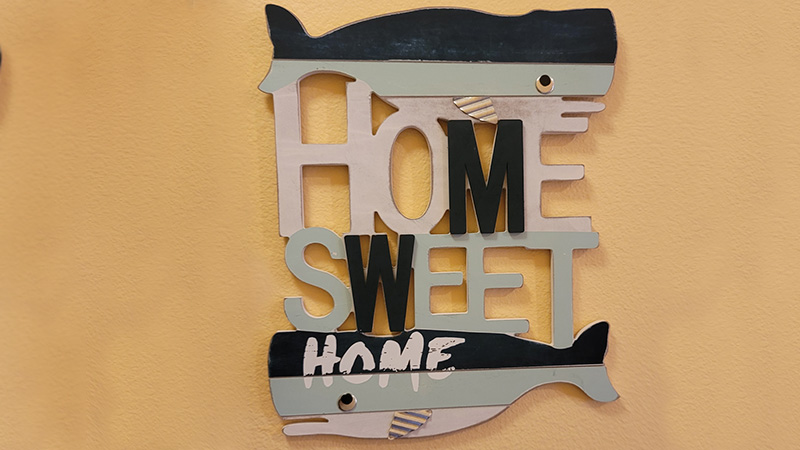 Home sweet home sign